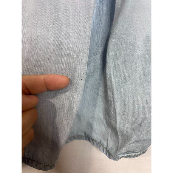 Serra Retreat by Joie Rucker Light Denim Long Sleeve Top Size M - Picture 3 of 7